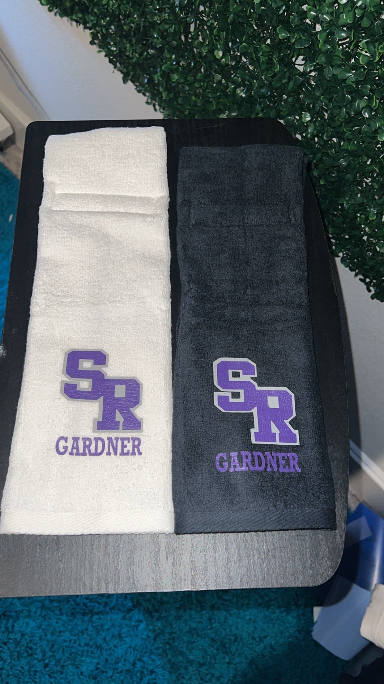 SR stallions football hand towel