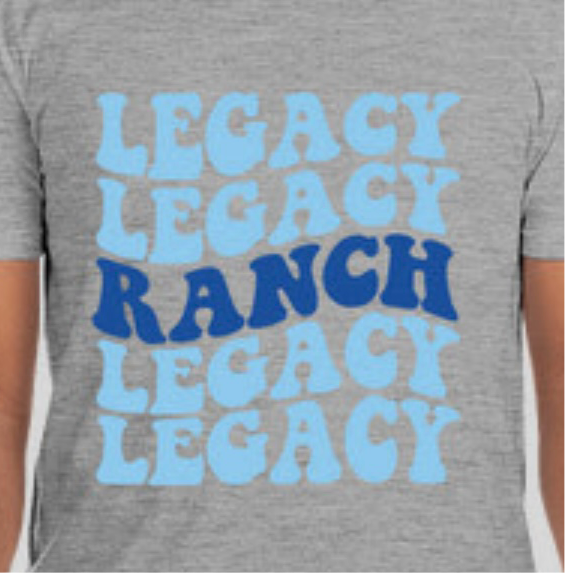 Legacy Ranch Stacked plain or faux glitter t-shirt!